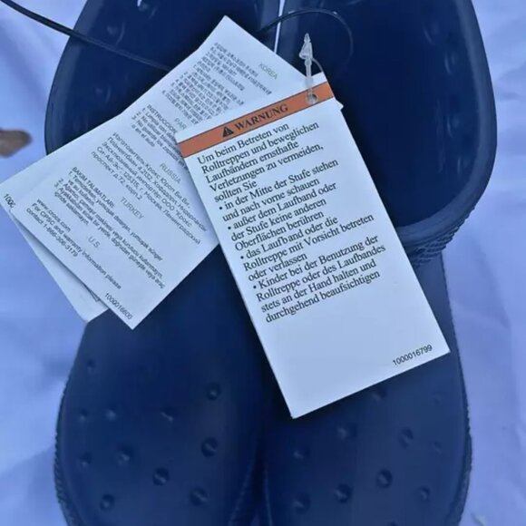 Crocs Classic Rain Boots Keep Feet Dry! Navy BOOTS NWT, YOUTH Size US 13 Croc - Picture 2 of 7